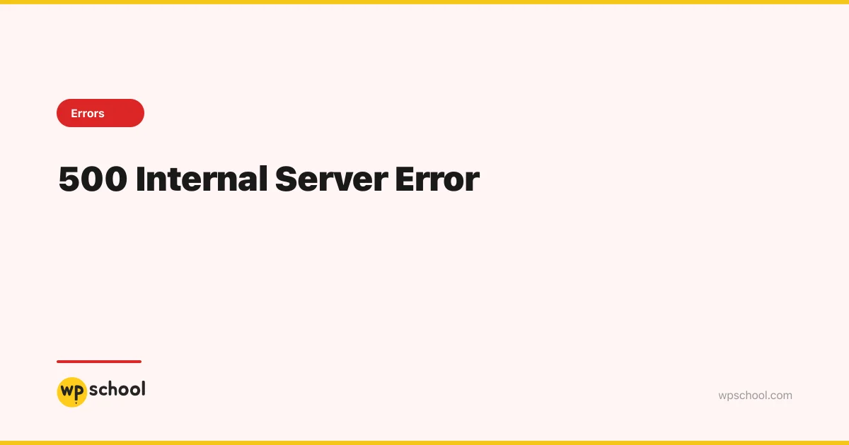 500 Internal Server Error