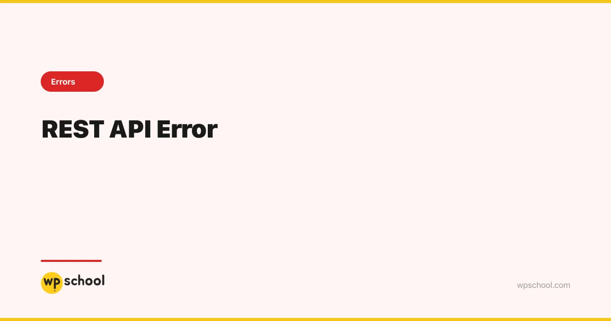 REST API Error