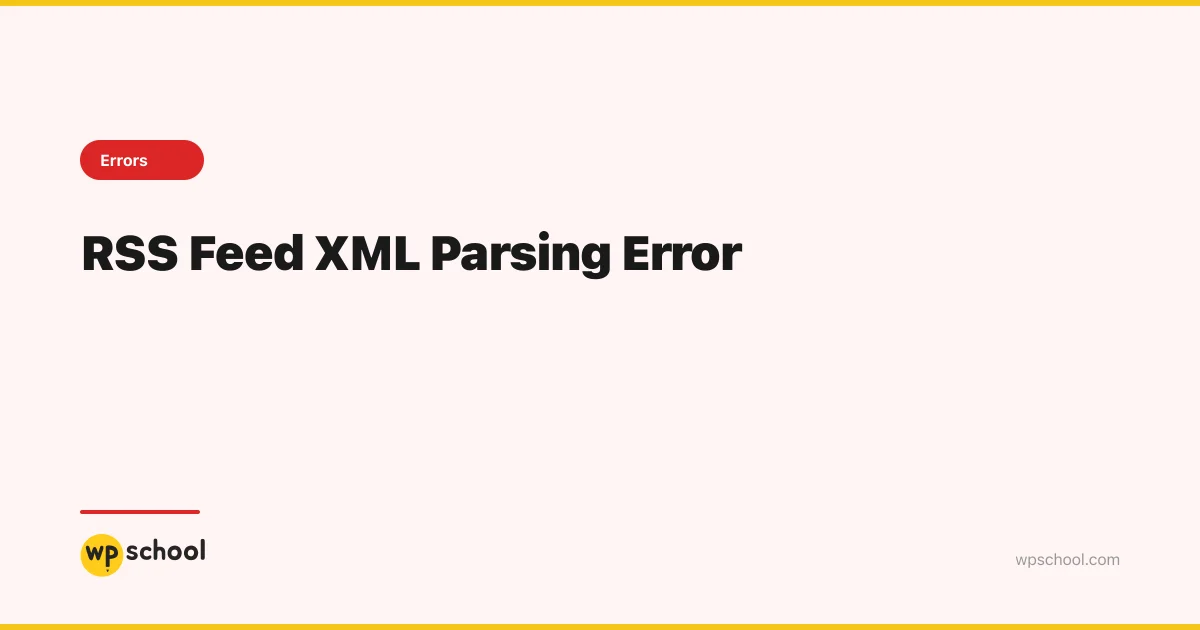 RSS Feed XML Parsing Error