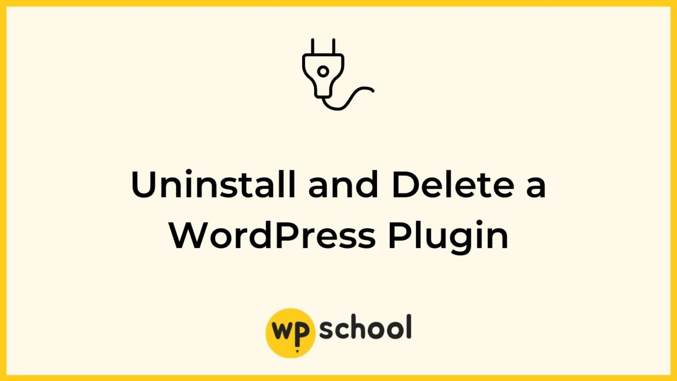 Uninstall WordPress Plugin
